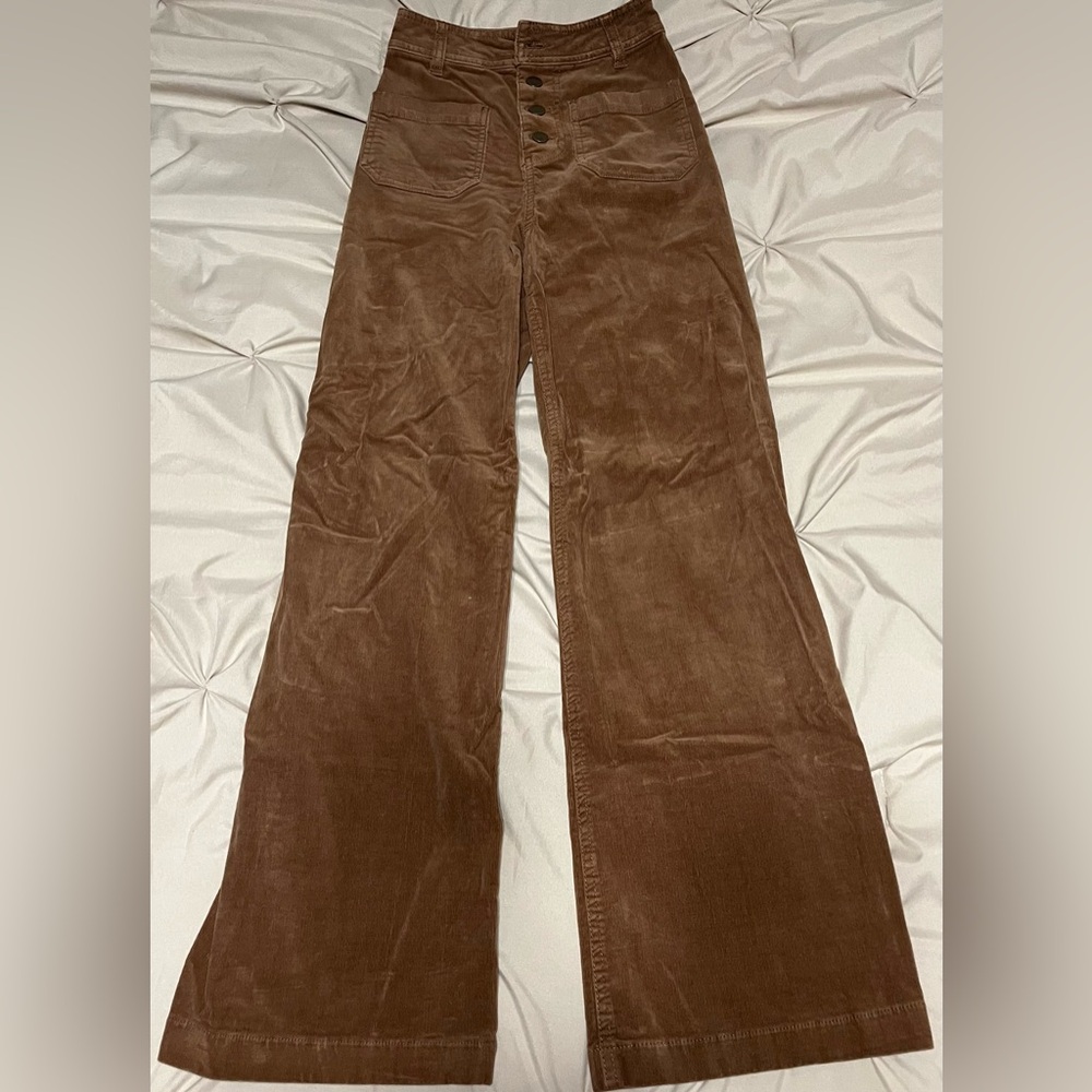 SO Light Brown Corduroy Wide-Leg Pants Junior Size 1